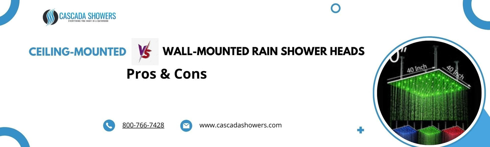 Ceiling-Mounted vs. Wall-Mounted Rain Shower Heads( Pros & Cons)