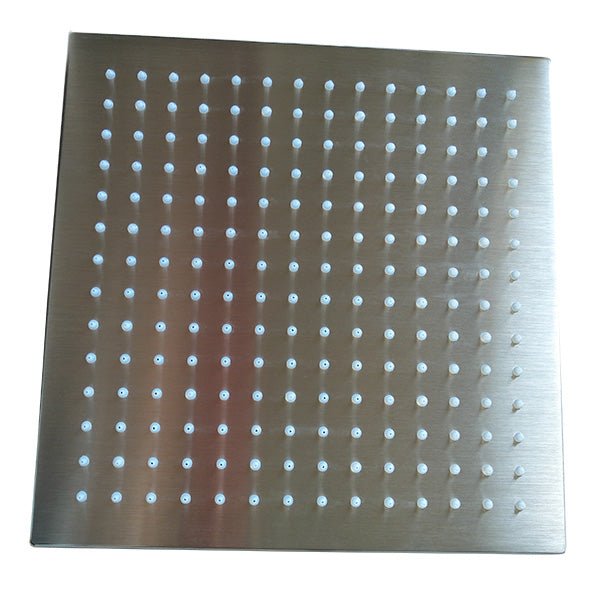 12" Square Rainfall LED Shower Head