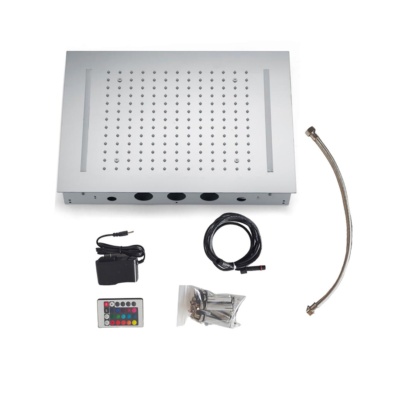 14"x20" LED Recessed Rainfall Shower Head - Cascada Showers