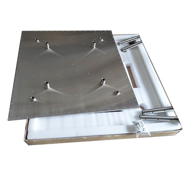 31" Square Ceiling Mount Rainfall LED Shower Head, include Shower Arm