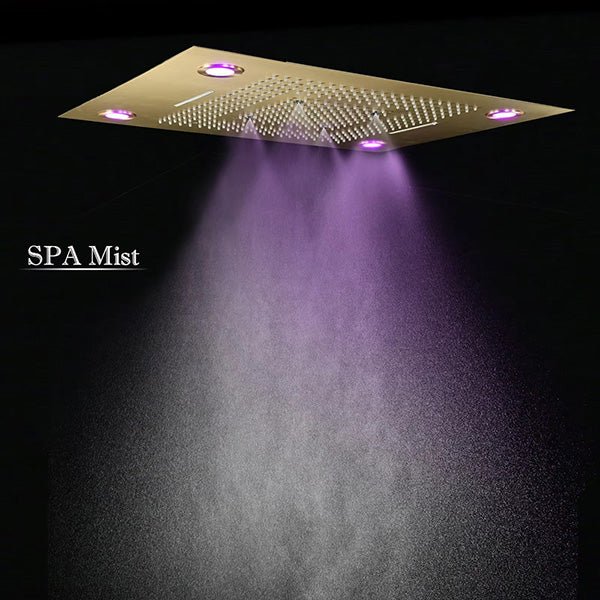 Cascada LED Shower Head Mist Spray Mode with Fine, Spa-Like Cooling Mist