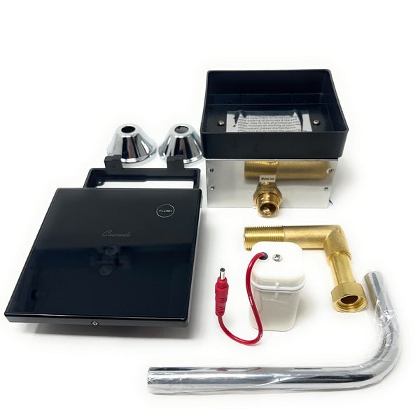 Cascada sensor urinal flush valve with manual push button close-up