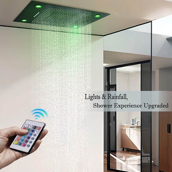 Alexa-Compatible Smart Shower Head with WiFi and Remote-Controlled LED Lights