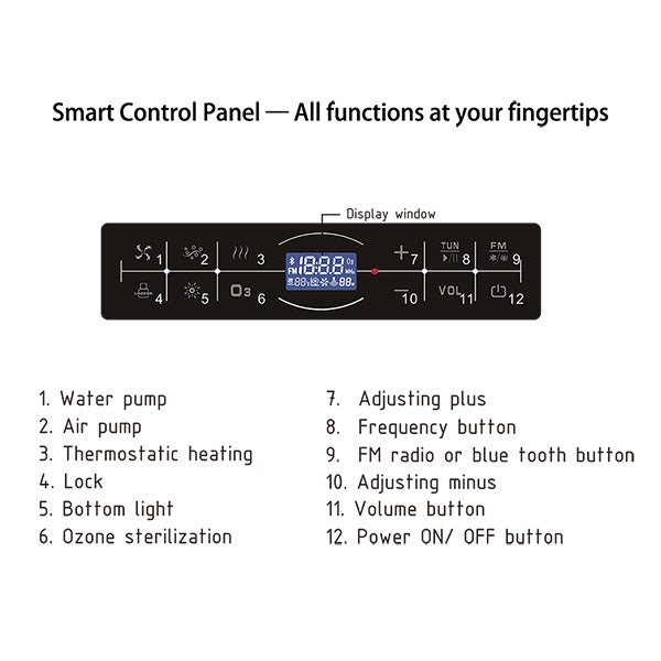 Cascada Venice Black Corner Jacuzzi Shower Bathtub with LED and Bluetooth