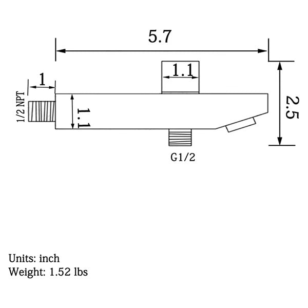 Cascada PivotFlow Wall-Mount Brass Spout