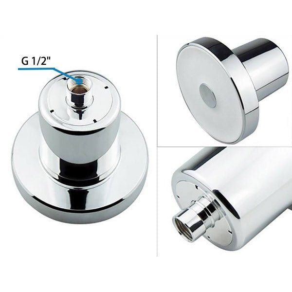 Exploded view of Cascada 5.5" Filtered Showerhead components