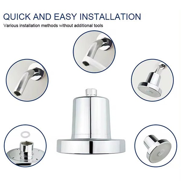 Installation diagram with step-by-step measurements