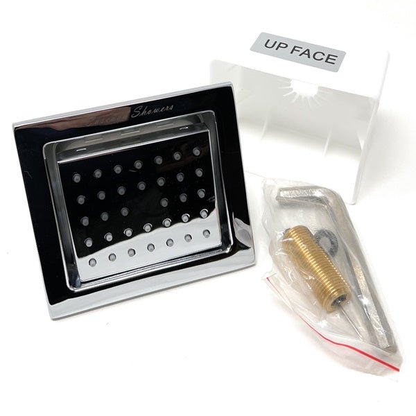 Cascada 4" Square (34-Nozzle) Body Spray Jet Shower