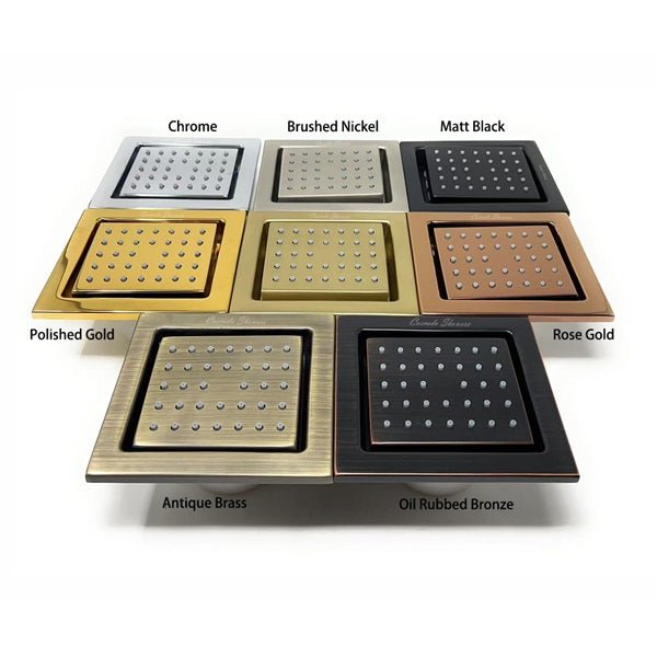 Cascada 4" Square (34-Nozzle) Body Spray Jet Shower