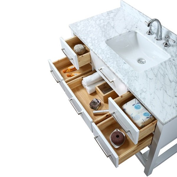 Cascada 48" Bathroom Console Vanity With Marble Top