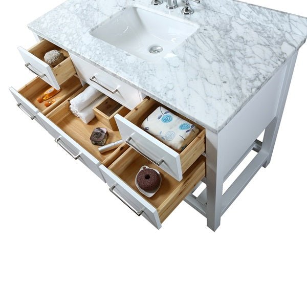 Cascada 48" Bathroom Console Vanity With Marble Top