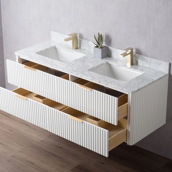 Cascada 60" Wall Mount Modern Bathroom Floating Vanity