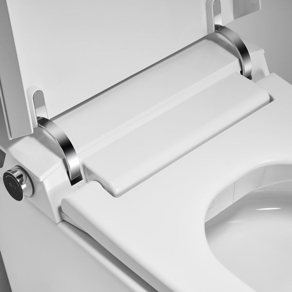 Digital display showing SPA wash mode activated on Annecy smart toilet for relaxing pulsating bidet experience