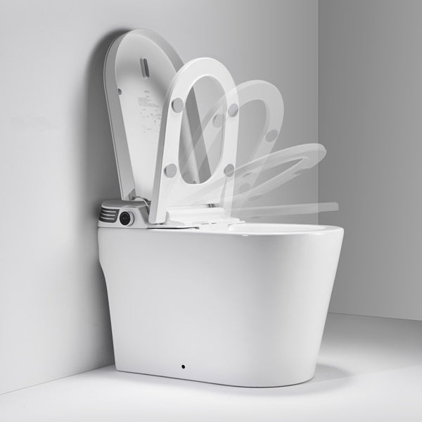 Digital display showing SPA wash mode activated on Annecy smart toilet for relaxing pulsating bidet experience