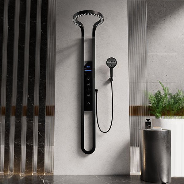 Matte white finish of Cascada multifunction shower panel system