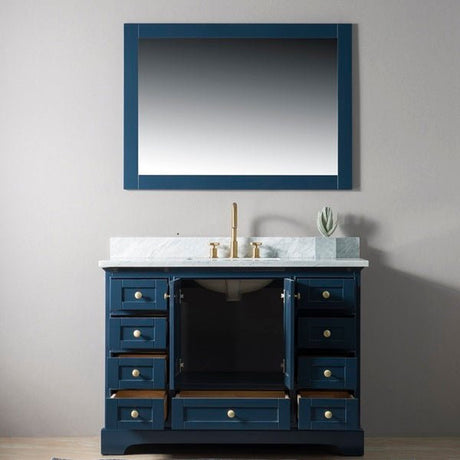 Cascada Arizona 48" Freestanding Bathroom Vanity With White Carrara Marble Countertop