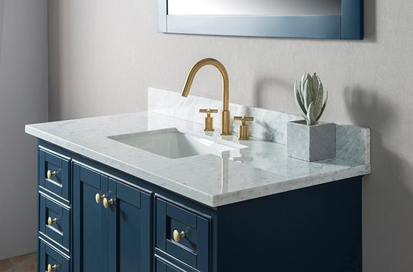 Cascada Arizona 48" Freestanding Bathroom Vanity With White Carrara Marble Countertop
