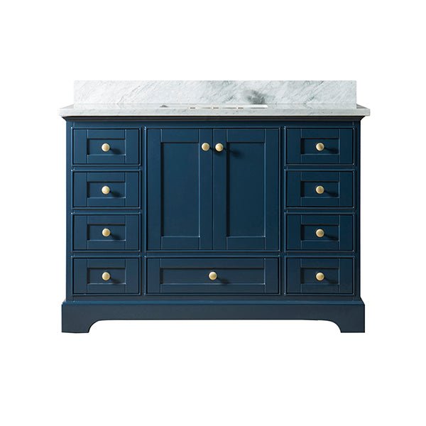 Cascada Arizona 48" Freestanding Bathroom Vanity With White Carrara Marble Countertop