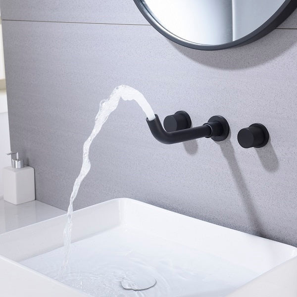 Cascada Modern Design Wall Mounted Bathroom Sink Faucet (Waterfall) - Cascada Showers
