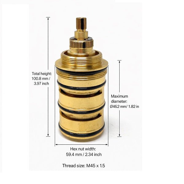 Cascada B-Type Thermostatic Cartridge - Adjust the Mixing Water Temperature | Hot & Cold Control