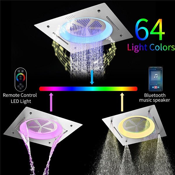 Bluetooth speaker built into shower head for music during your shower