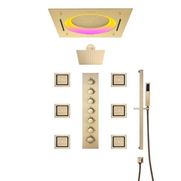 6 flush-mounted body jets for full-body massage spray coverage