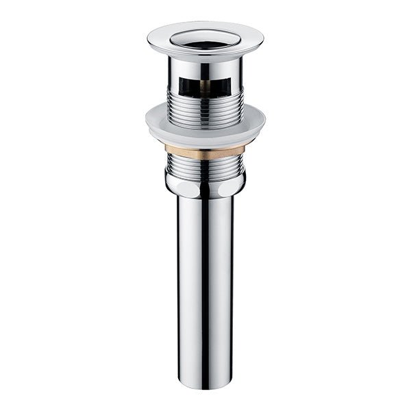 Durable brass sink drain with silicone gasket, overflow slot, and easy installation