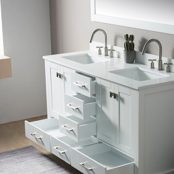 Cascada California 60" Modern Freestanding Bathroom Vanity – Luxury Double Sink Design with Storage