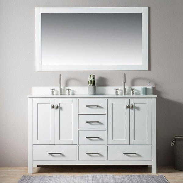 Cascada California 60" Modern Freestanding Bathroom Vanity – Luxury Double Sink Design with Storage