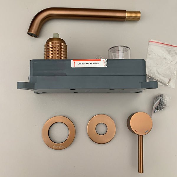 Cascada Cliff Wall Mount Bathroom Sink Faucet (Hot & Cold)