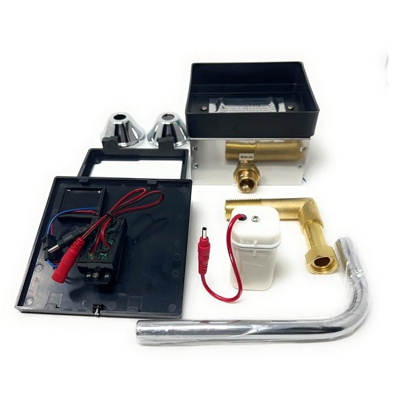 ascada sensor urinal flush valve full component set laid out