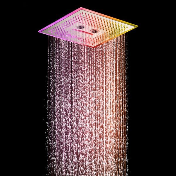 Cascada Davos 16" Brushed Nickel LED Music Shower System - Cascada Showers