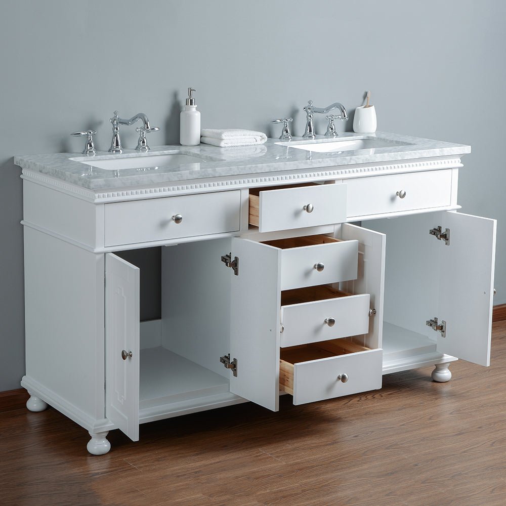 Cascada Florida 72" Luxury Double Sink Vanity – Modern Freestanding Bathroom Vanity with Storage