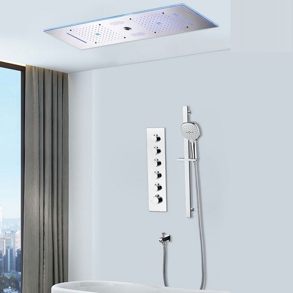 Cascada Milano 12"x36" Luxurious LED Shower System - Cascada Showers