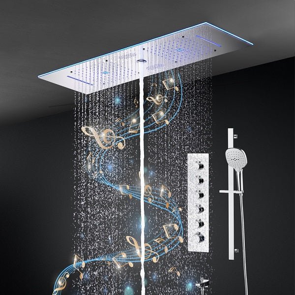 Cascada Milano 12"x36" Luxurious LED Shower System - Cascada Showers