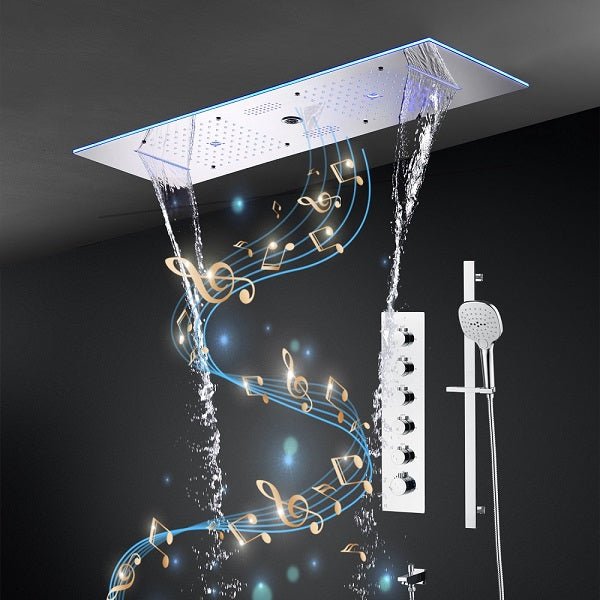 Cascada Milano 12"x36" Luxurious LED Shower System - Cascada Showers