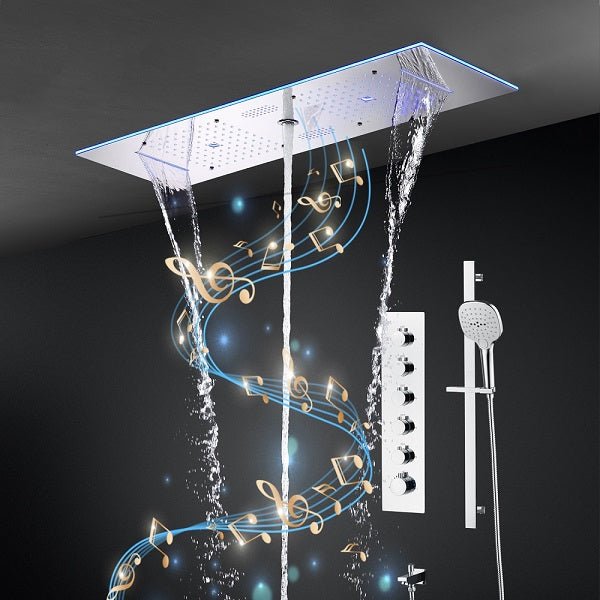 Cascada Milano 12"x36" Luxurious LED Shower System - Cascada Showers