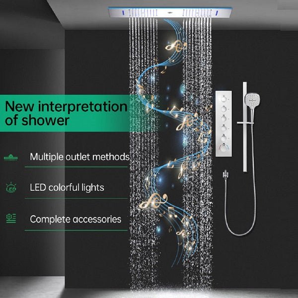 Cascada Milano 12"x36" Luxurious LED Shower System - Cascada Showers