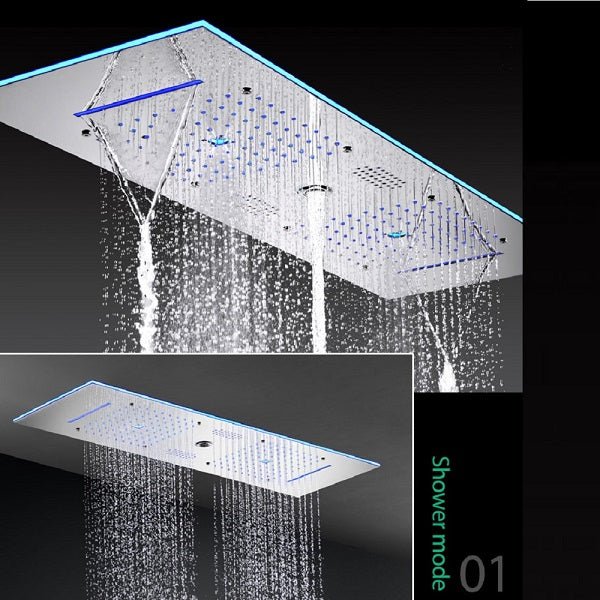 Cascada Milano 12"x36" Luxurious LED Shower System - Cascada Showers