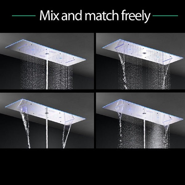 Cascada Milano 12"x36" Luxurious LED Shower System - Cascada Showers