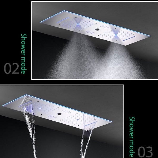 Cascada Milano 12"x36" Luxurious LED Shower System - Cascada Showers