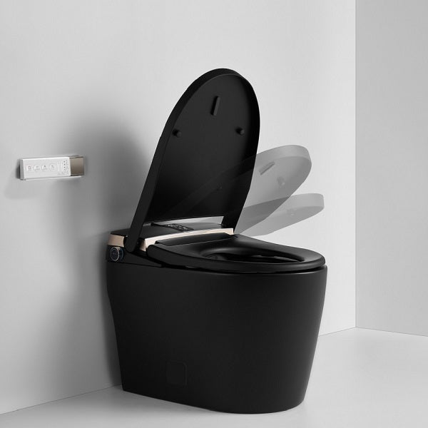 Milano Smart Toilet Auto Flush Heated Bidet Matte Black