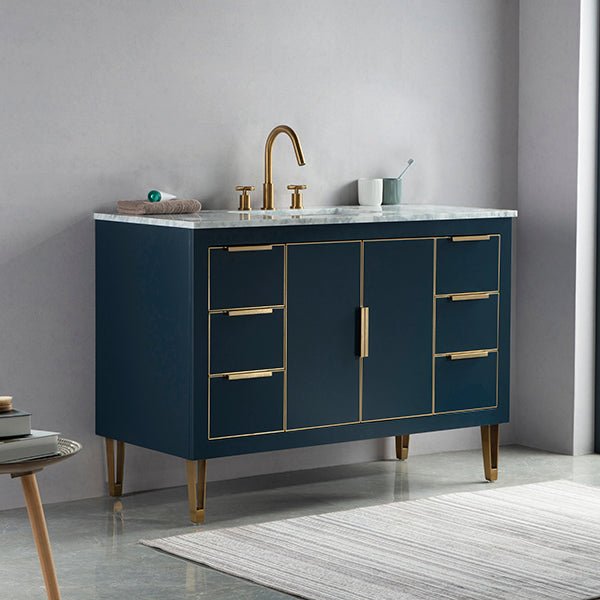 Cascada New York 48" Single Bathroom Vanity Freestanding Wood Vanity With Marble Top