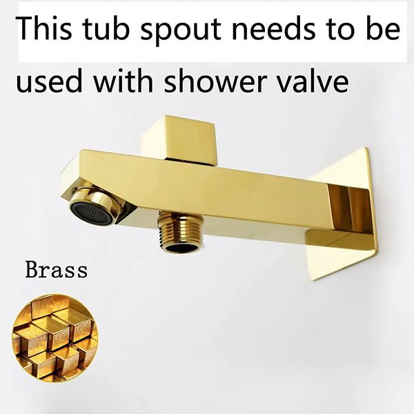 Cascada PivotFlow Wall-Mount Brass Spout