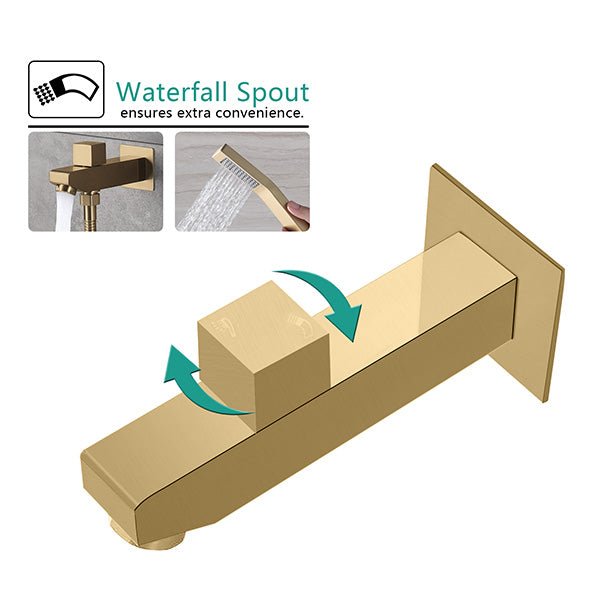 Cascada PivotFlow Wall-Mount Brass Spout