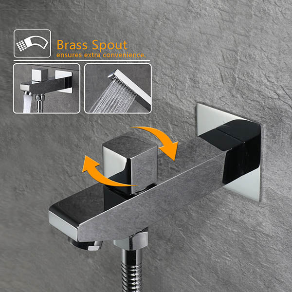 Cascada PivotFlow Wall-Mount Brass Spout