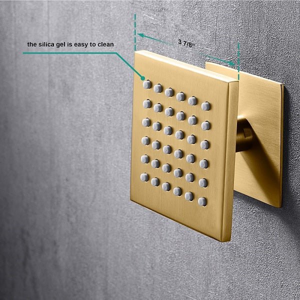 Cascada Pompeii 12" Brushed Gold Shower Set - Cascada Showers