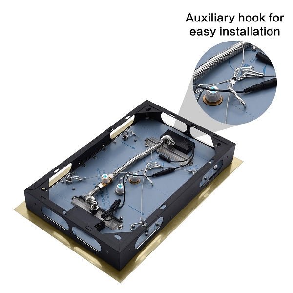 Cascada Positano 15"x23" Brushed Gold Music LED Shower System - Cascada Showers