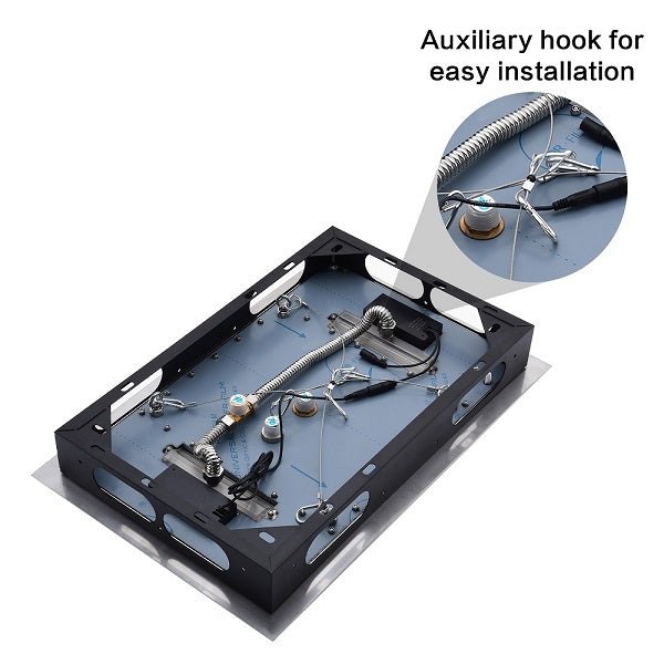 Cascada Positano 15"x23" Brushed Nickel Music LED Shower System - Cascada Showers