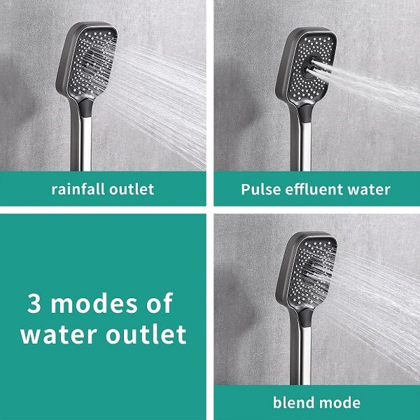 Cascada Positano 15"x23" Brushed Nickel Music LED Shower System - Cascada Showers